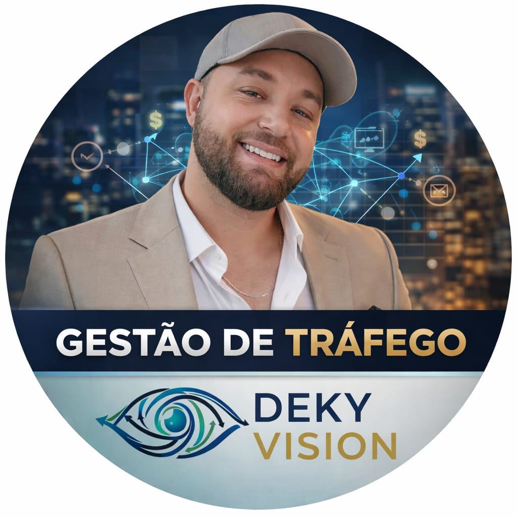 Especialista DEKY VISION analisando métricas de tráfego e resultados digitais